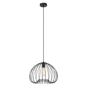Lampa wisząca Meddi stalowa czarna 43895 Lampa wisząca Meddi stalowa czarna 43895