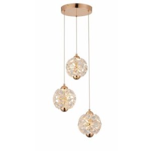 Lampa wisząca Meduza złota LED 3x5W Ciepła biel 1200lm Reality 854706 Lampa wisząca Meduza złota LED 3x5W Ciepła biel 1200lm Reality 854706
