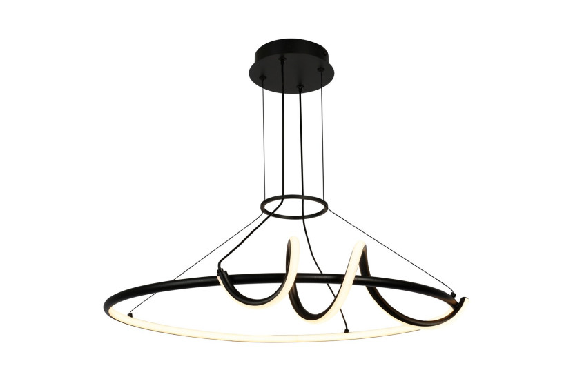 Lampa wisząca MENAZI czarno-biała LED 2x46W Odcienie bieli 4160lm Rabalux 836028