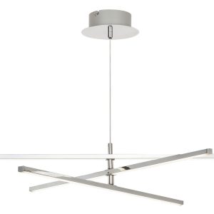 Lampa wisząca Meredith chromowana biała LED 1x18W 4000K 1500lm Rabalux 851328