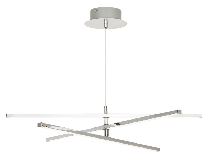 Lampa wisząca Meredith chromowana biała LED 1x18W 4000K 1500lm Rabalux 851328