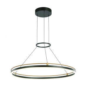 Lampa wisząca Merlot okrąg czarno-złota LED 28W 3000K 1500lm IP20 Italux 1026989