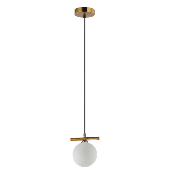 Lampa wisząca Merseta biała kula brąz antyczny 1xG9x25W IP20 Italux 989758