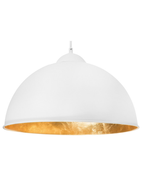 Lampa wisząca metalowa biała 60696