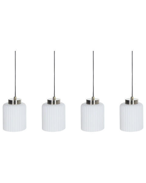 Lampa wisząca metalowa czarna z białym 536927