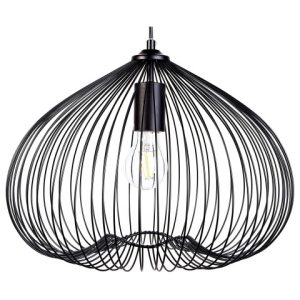 Lampa wisząca metalowa industrialna czarna 60634