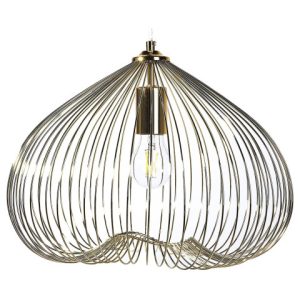 Lampa wisząca metalowa industrialna złota 139809
