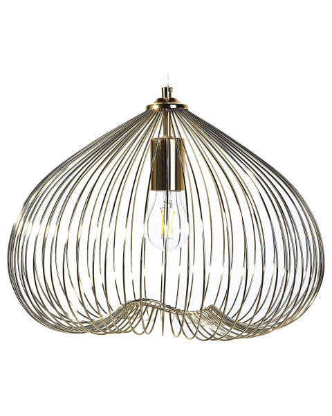 Lampa wisząca metalowa industrialna złota 139809