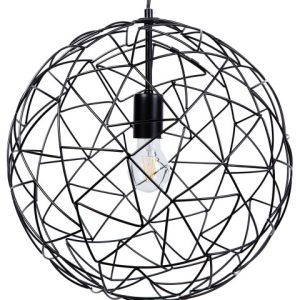 Lampa wisząca metalowa okrągła czarna 60671