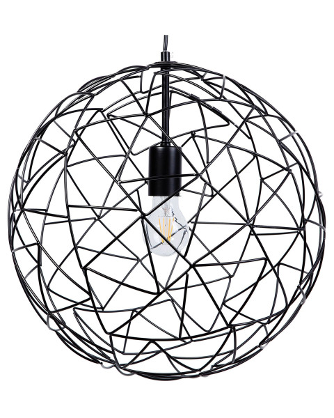 Lampa wisząca metalowa okrągła czarna 60671