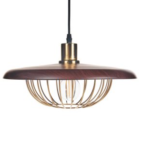 Lampa wisząca metalowa połysk złota 656244