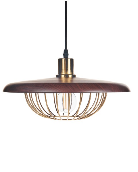 Lampa wisząca metalowa połysk złota 656244