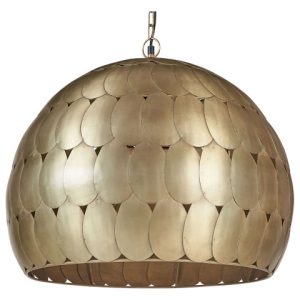 Lampa wisząca metalowa retro mosiężna 142040