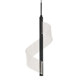 Lampa wisząca metalowa spiralna czarna 784779