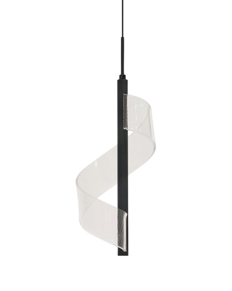 Lampa wisząca metalowa spiralna czarna 784779