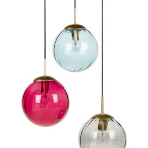 Lampa wisząca metalowa wielokolorowa 142056