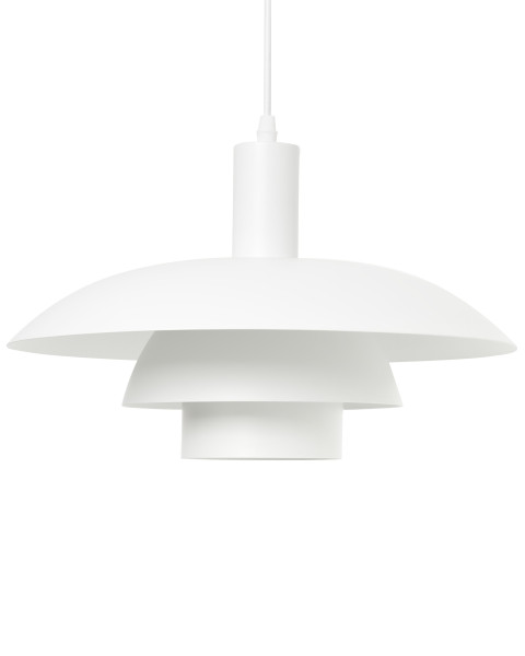 Lampa wisząca metalowy klosz biała 716092