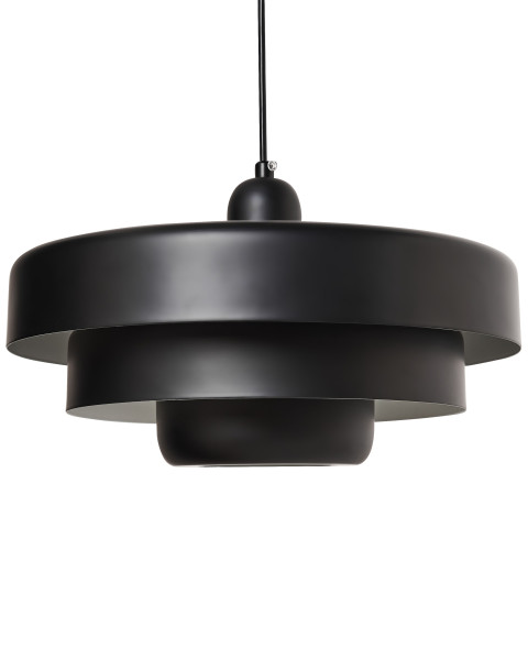 Lampa wisząca metalowy klosz czarna 716091