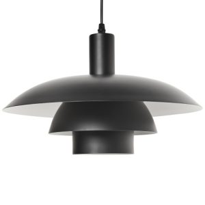 Lampa wisząca metalowy klosz czarna 716093