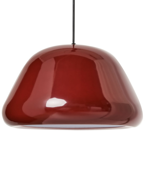 Lampa wisząca metalowy klosz czerwona 716090
