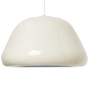 Lampa wisząca metalowy klosz jasnobeżowa 716074 Lampa wisząca metalowy klosz jasnobeżowa 716074