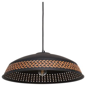 Lampa wisząca metalowy klosz nowoczesna czarna 305821 Lampa wisząca metalowy klosz nowoczesna czarna 305821