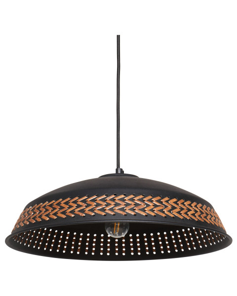Lampa wisząca metalowy klosz nowoczesna czarna 305821