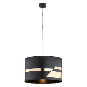 Lampa wisząca Metis 40 cm tkaninowa czarna 35665 Lampa wisząca Metis 40 cm tkaninowa czarna 35665