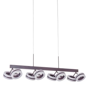 Lampa wisząca Metis biało-brązowa LED 8×38.4W Ciepła biel 2450lm Italux 855983 Lampa wisząca Metis biało-brązowa LED 8×38.4W Ciepła biel 2450lm Italux 855983