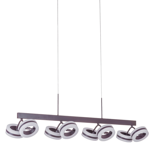 Lampa wisząca Metis biało-brązowa LED 8x38.4W Ciepła biel 2450lm Italux 855983