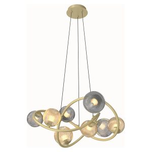 Lampa wisząca Metz LED 8-punktowa metalowa złota 112786 Lampa wisząca Metz LED 8-punktowa metalowa złota 112786