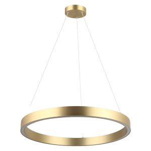 Lampa wisząca Midway LED 60 cm metalowa złota 44985 Lampa wisząca Midway LED 60 cm metalowa złota 44985