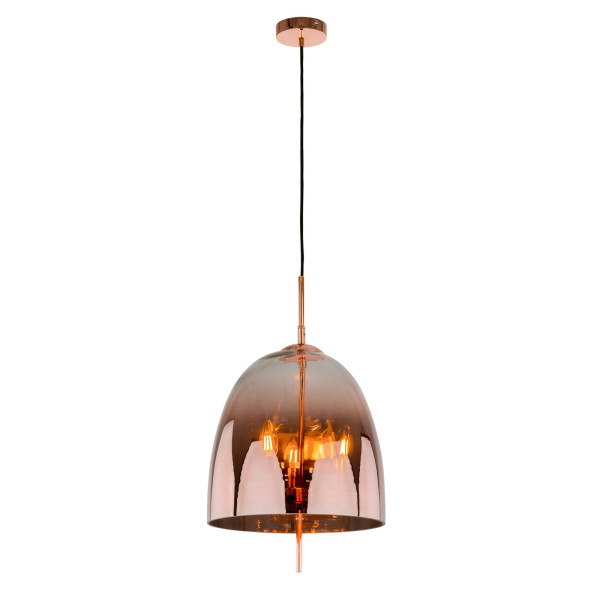 Lampa wisząca miedziana Alan 3xE14x60W wym: 200x33x33 cm Italux 854296