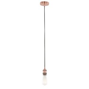 Lampa wisząca miedziana Classo 1xE27x40W wym: 150x10x10 cm Italux 854477 Lampa wisząca miedziana Classo 1xE27x40W wym: 150x10x10 cm Italux 854477