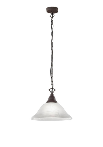 Lampa wisząca miedziana patynowana -biała COUNTRY 1xE27x60W RL 852771