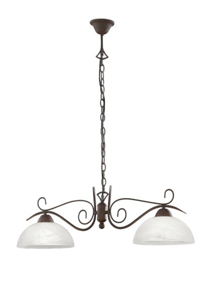 Lampa wisząca miedziana patynowana-biała COUNTRY 2xE27x75W RL 851987