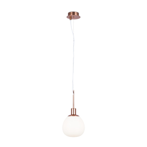 Lampa wisząca miedziano-biała ERICH 1xE14x40W wym: 153x15x15 cm Maytoni 852173