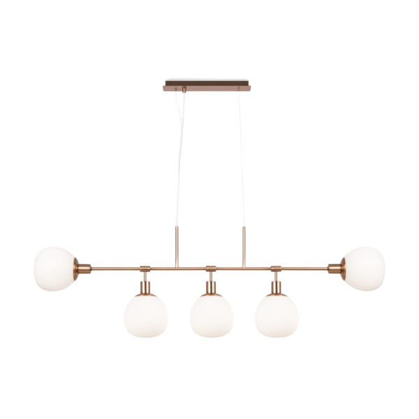 Lampa wisząca miedziano-biała ERICH 5xE14x40W wym: 149,3x120x15 cm Maytoni 851961