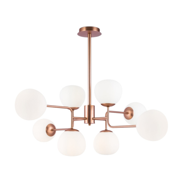 Lampa wisząca miedziano-biała ERICH 8xE14x40W wym: 130x96x57 cm Maytoni 852055
