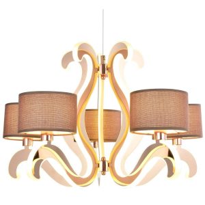 Lampa wisząca miedziano-brązowa-biała AMBROSIA 5xE14x40W Candellux 361832 Lampa wisząca miedziano-brązowa-biała AMBROSIA 5xE14x40W Candellux 361832