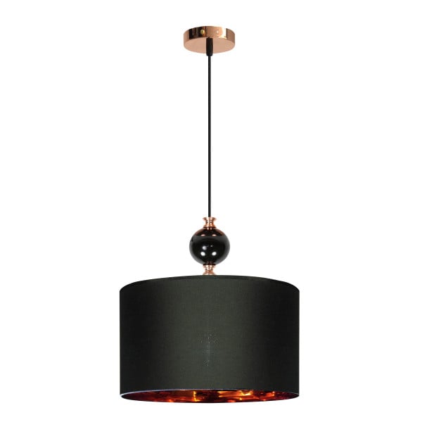 Lampa wisząca miedziano-czarna MELBA 1xE27x60W wym: 100x30x30 cm Candellux 924073