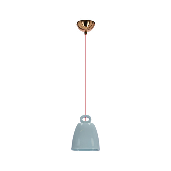 Lampa wisząca miedziano-niebieska SEWILLA 1xE27x40W Candellux 924156