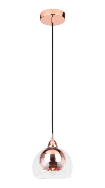 Lampa wisząca miedziano-przezroczysta Dex 1xE14x40W wym: 80x16x16 cm Lampex 854566