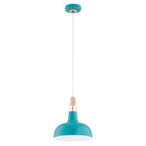 Lampa wisząca miętowo-jasne drewno-złota RODOS 1xE27x15W Alfa 836461 Lampa wisząca miętowo-jasne drewno-złota RODOS 1xE27x15W Alfa 836461