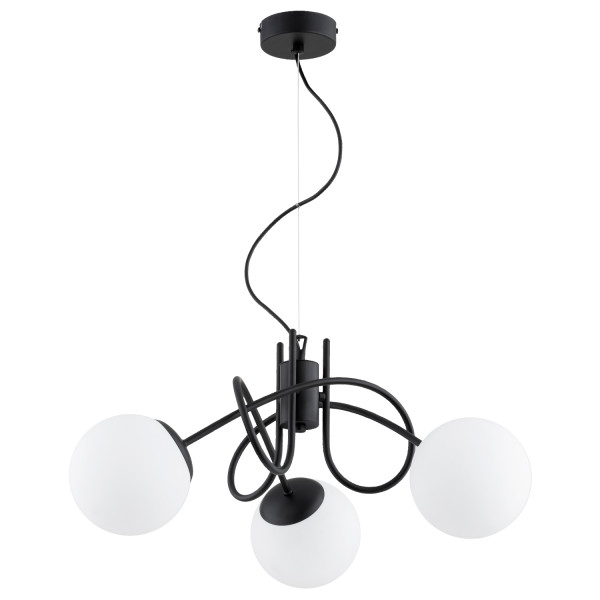 Lampa wisząca MIKA splątane ramiona czarna 3xE14x10W IP20 Alfa 1019049