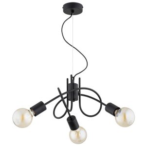 Lampa wisząca MIKA splątane ramiona czarna 3xE27x15W IP20 Alfa 1019249 Lampa wisząca MIKA splątane ramiona czarna 3xE27x15W IP20 Alfa 1019249
