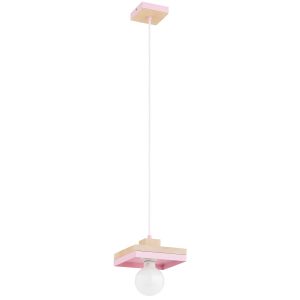 Lampa wisząca MIKO drewniane elementy fioletowo-różowa 1xE27x15W IP20 Alfa 1025409 Lampa wisząca MIKO drewniane elementy fioletowo-różowa 1xE27x15W IP20 Alfa 1025409