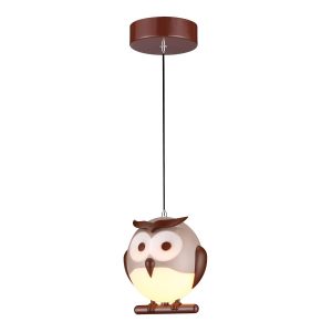 Lampa wisząca Milagro Owl 1xe14 Led 10W Brązowy Beżowy 1031934 Lampa wisząca Milagro Owl 1xe14 Led 10W Brązowy Beżowy 1031934