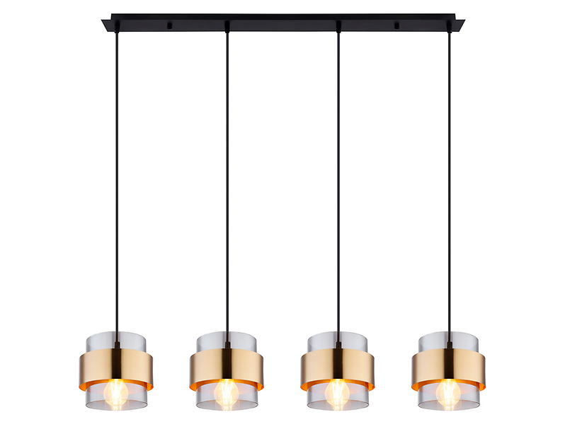 Lampa wisząca Milley 4-punktowa szklana transparentna 53491