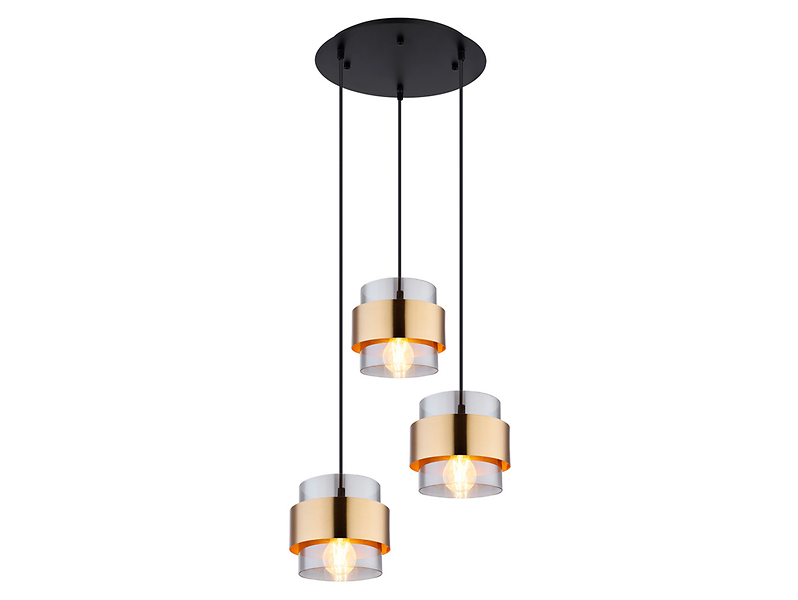 Lampa wisząca Milley metalowa czarno-złota 88712